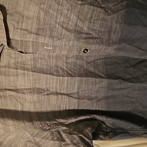 I. N. C. Concepts, short sleeved, gray to blue hombre, button down, shirt - Picture 3 of 4